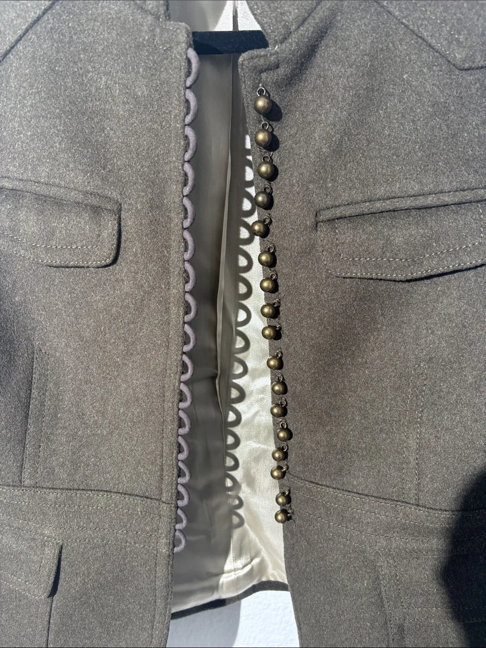 J. Crew 100% Wool Military Style Coat
